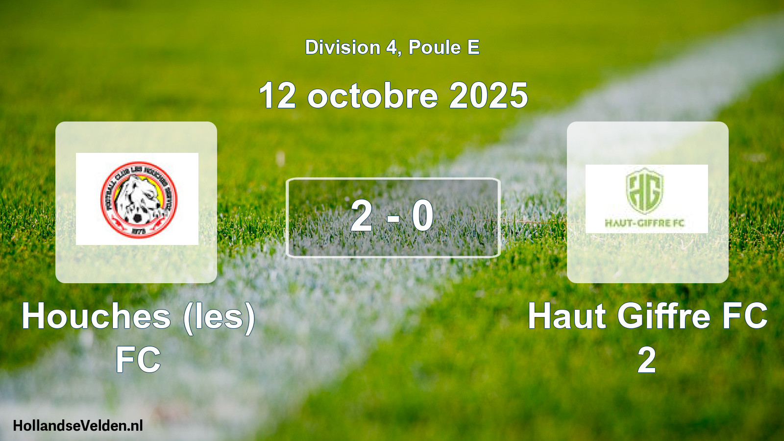 Gespeelde wedstrijd: Houches (les) FC - Haut Giffre FC 2 2 - 0 (12 oktober 2025)