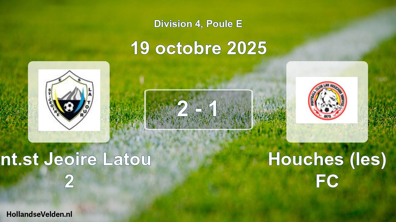 Gespeelde wedstrijd: Ent.st Jeoire Latou 2 - Houches (les) FC 2 - 1 (19 oktober 2025)