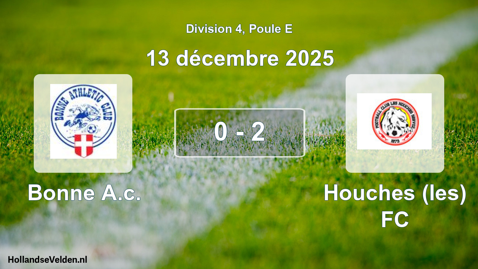 Gespeelde wedstrijd: Bonne A.c. - Houches (les) FC 0 - 2 (13 december 2025)