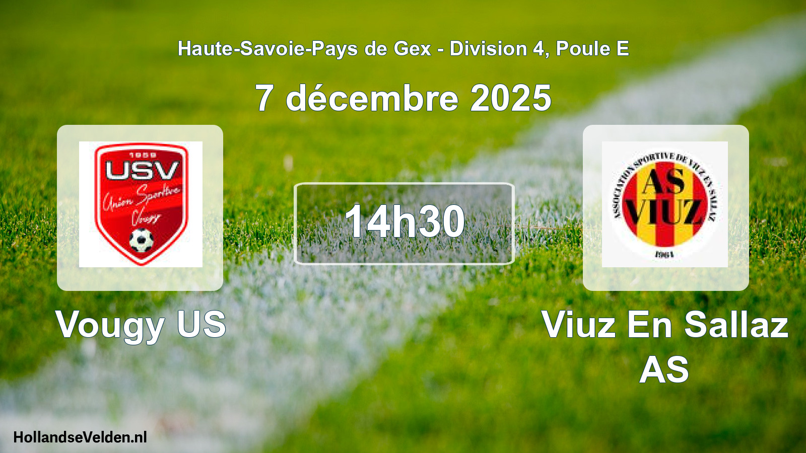 Match programmé: Vougy US - Viuz En Sallaz AS (7 décembre 2025)