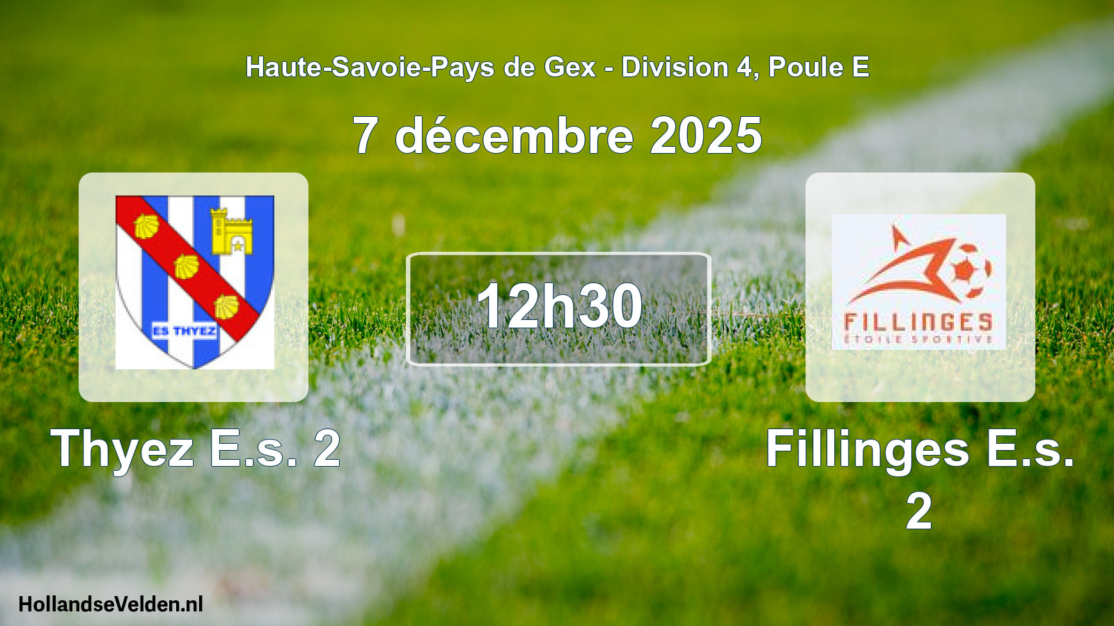 Scheduled Match: Thyez E.s. 2 - Fillinges E.s. 2 (7 December 2025)