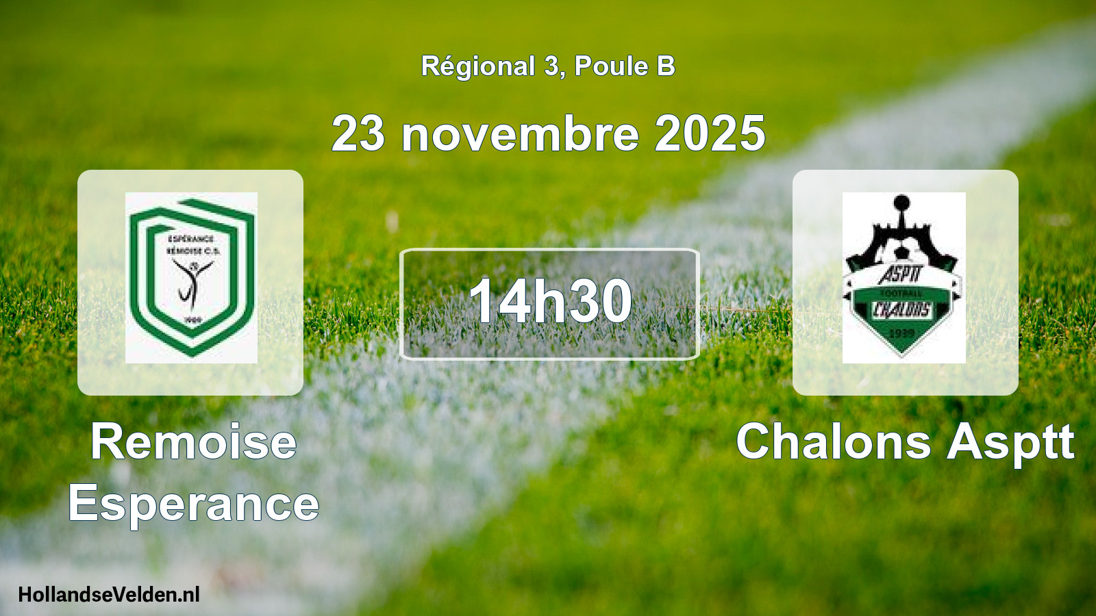 Geplande wedstrijd: Remoise Esperance - Chalons Asptt (23 novembre 2025)
