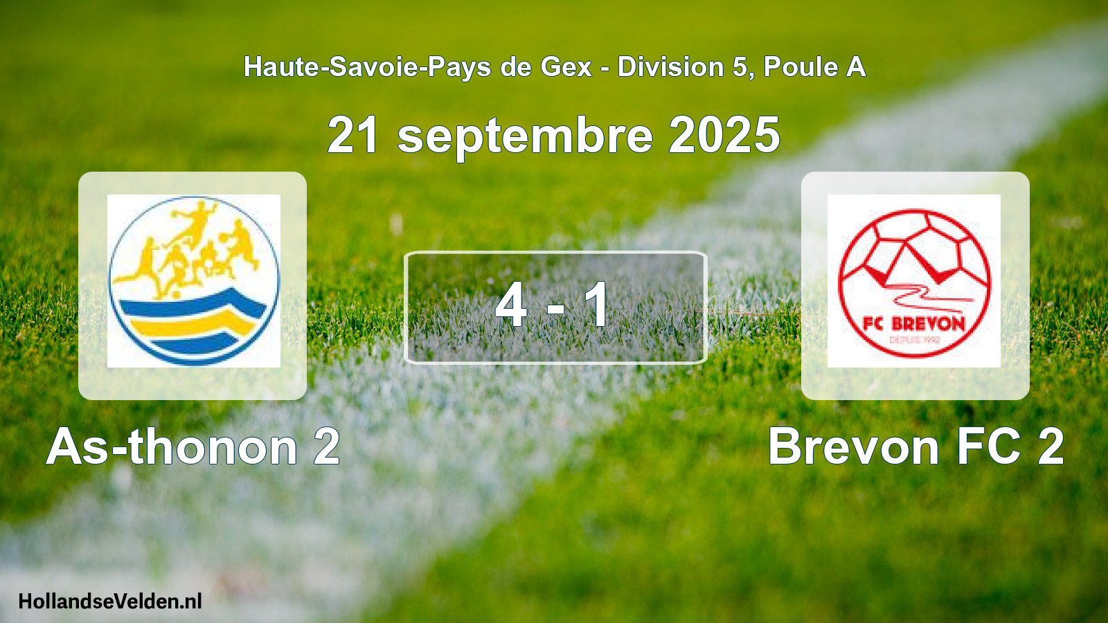 Gespeelde wedstrijd: As-thonon 2 - Brevon FC 2 4 - 1 (21 september 2025)