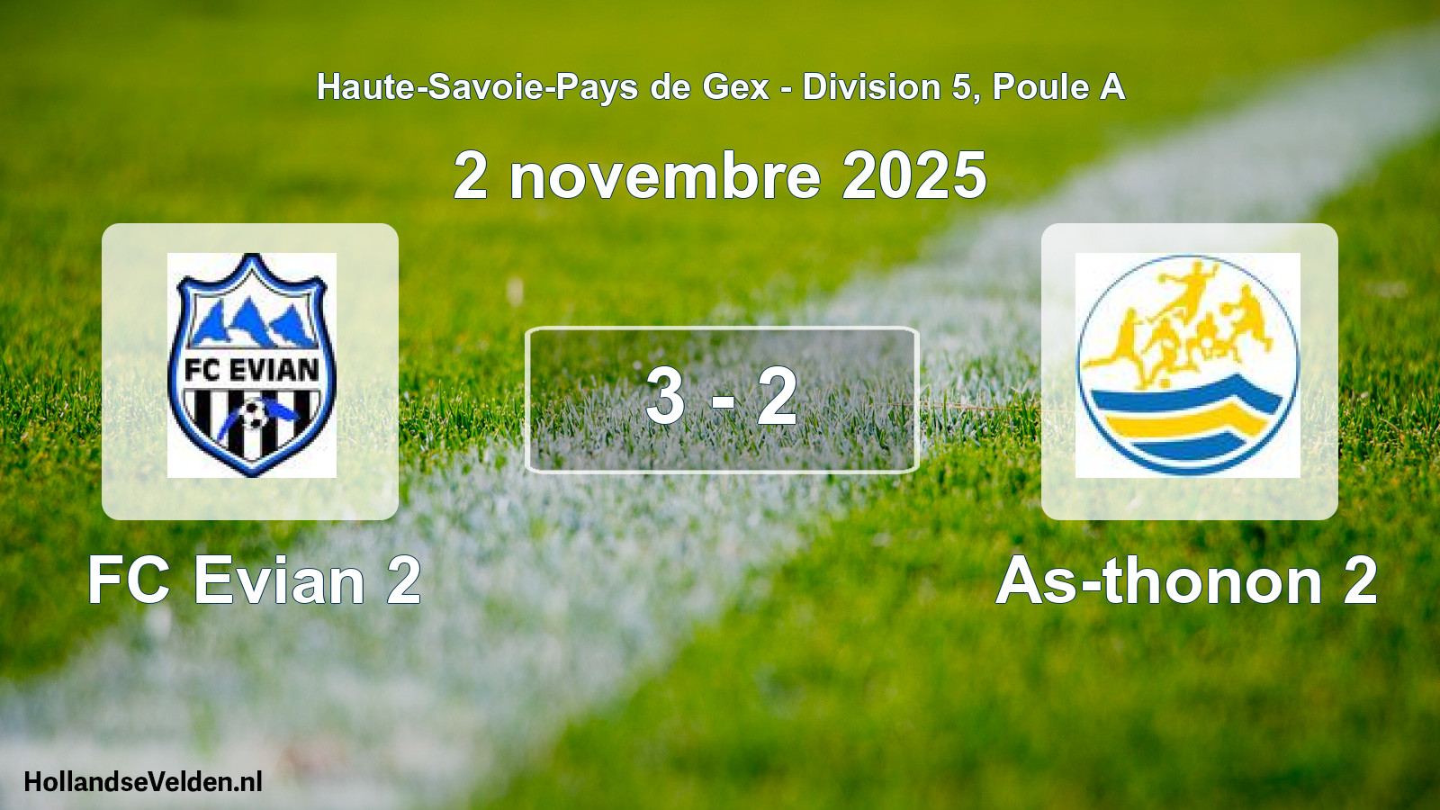 Gespeelde wedstrijd: FC Evian 2 - As-thonon 2 3 - 2 (2 november 2025)