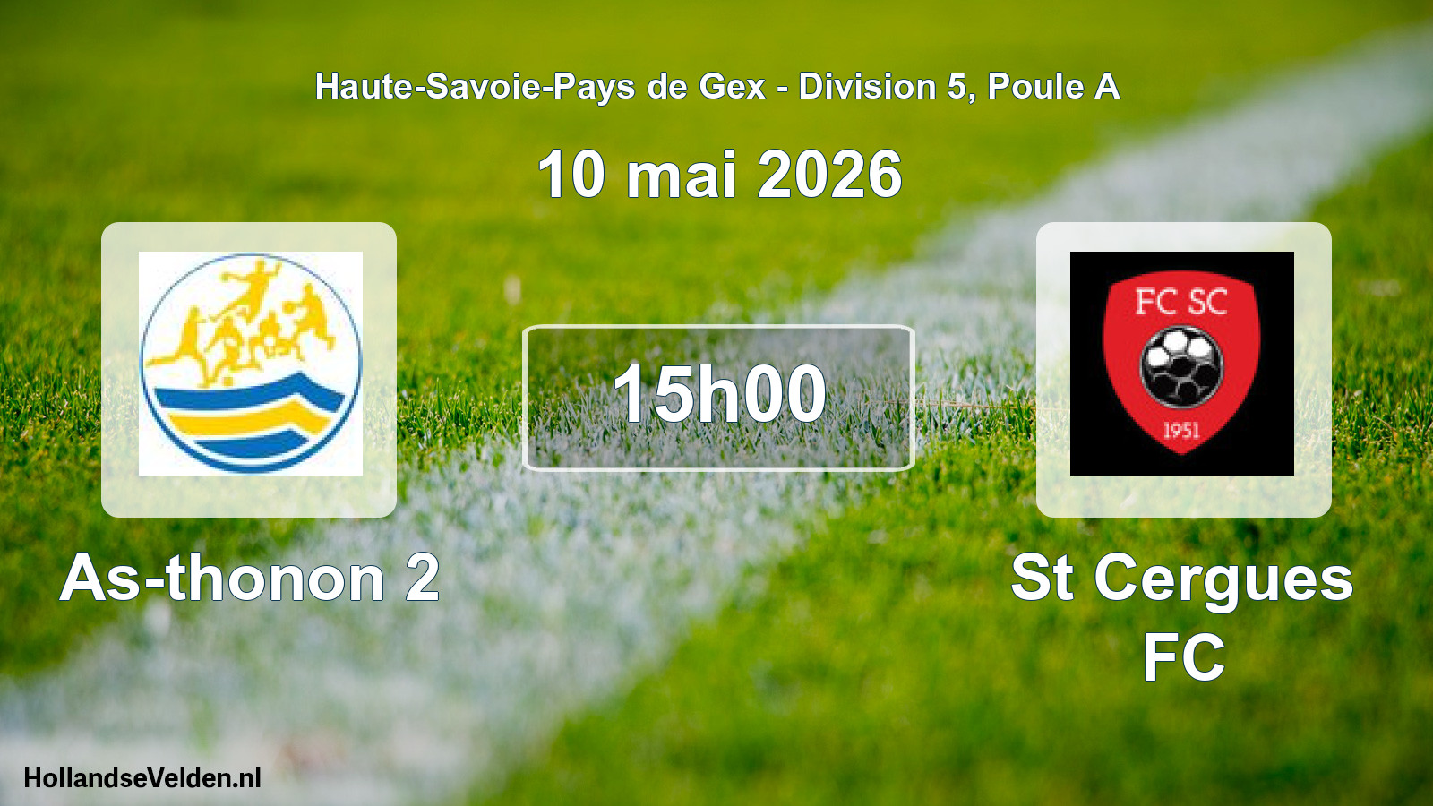 Scheduled Match: As-thonon 2 - St Cergues FC (10 May 2026)