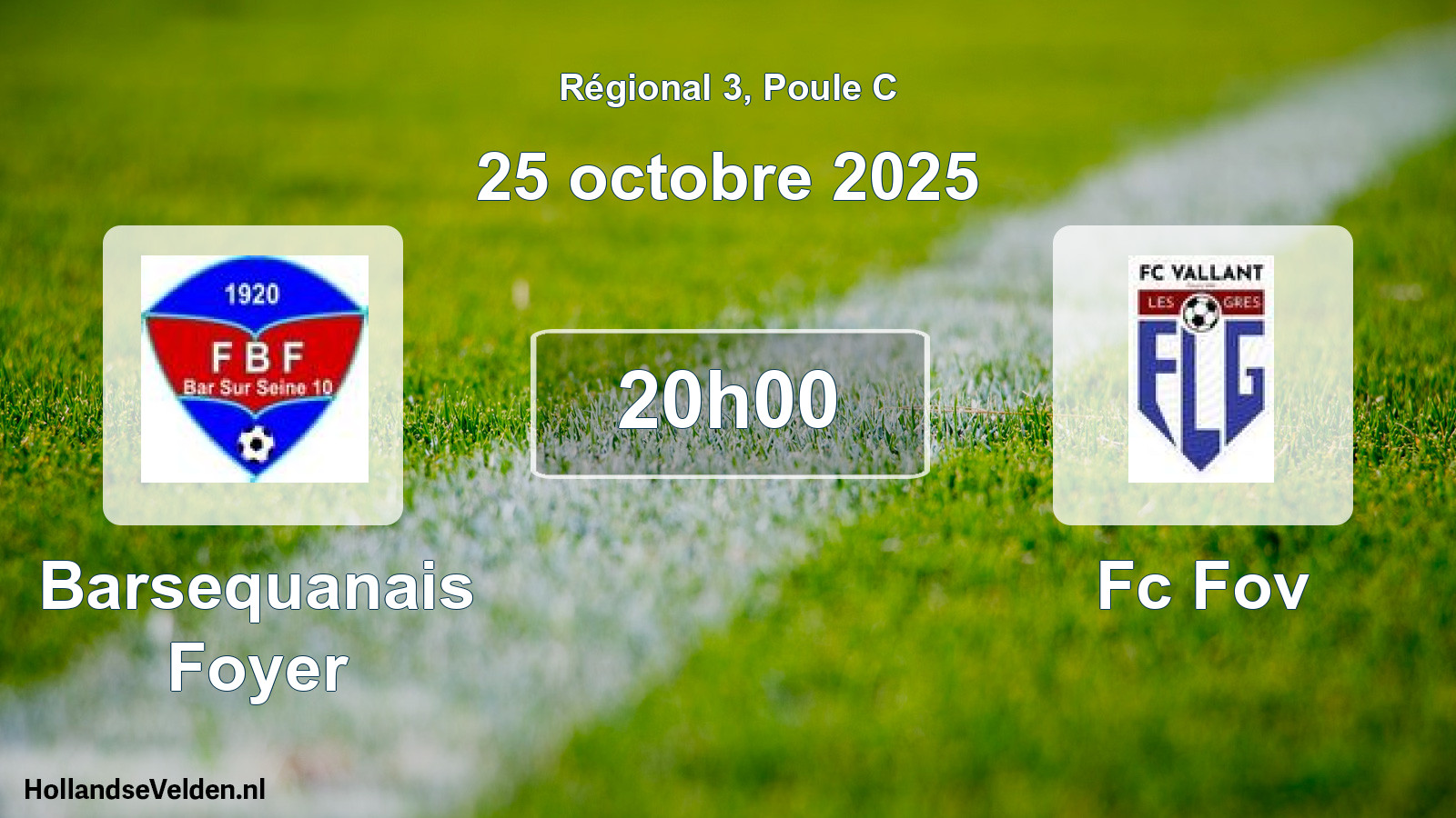 Scheduled Match: Barsequanais Foyer - Fc Fov (25 October 2025)
