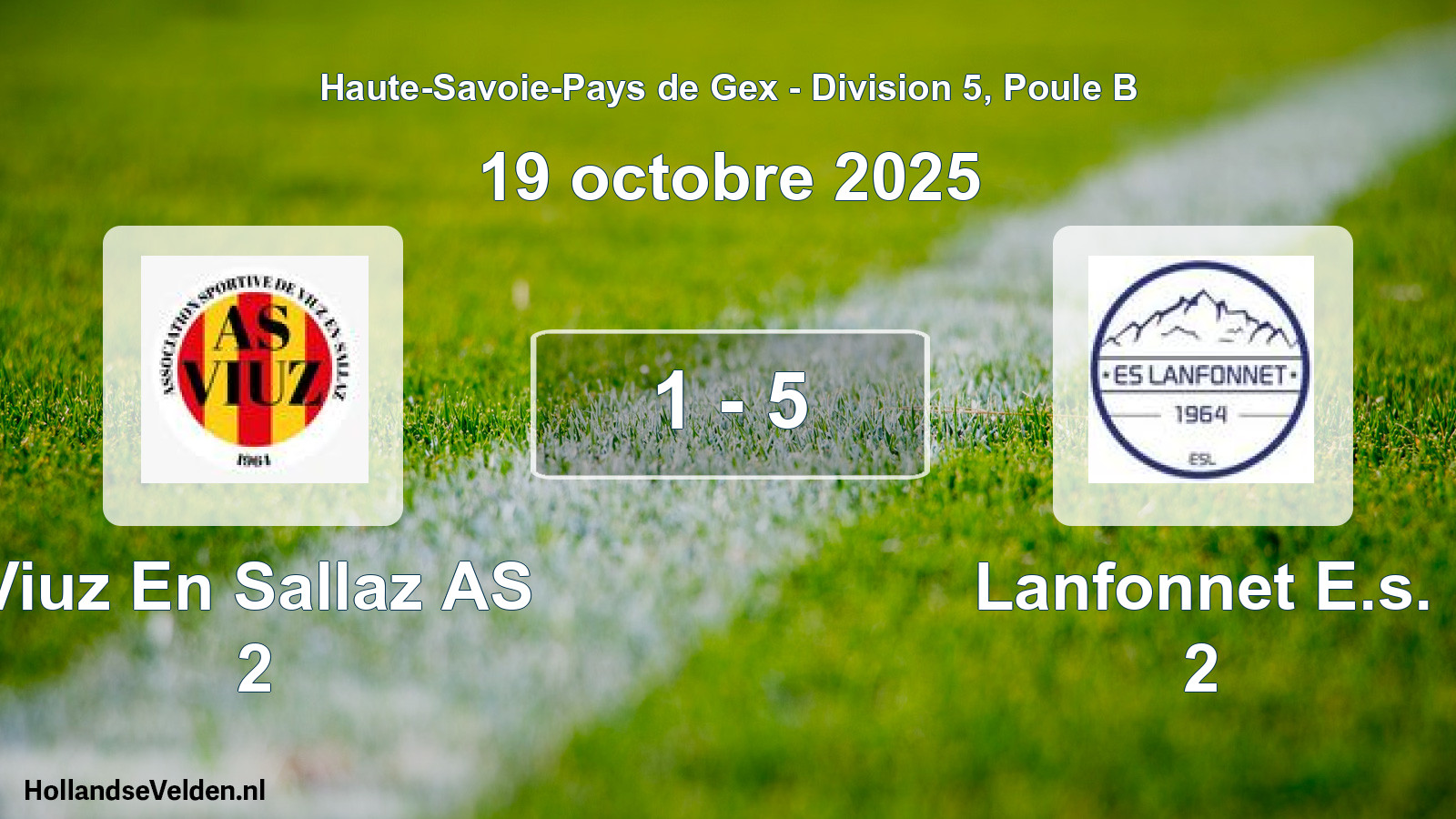 Gespeelde wedstrijd: Viuz En Sallaz AS 2 - Lanfonnet E.s. 2 1 - 5 (19 oktober 2025)