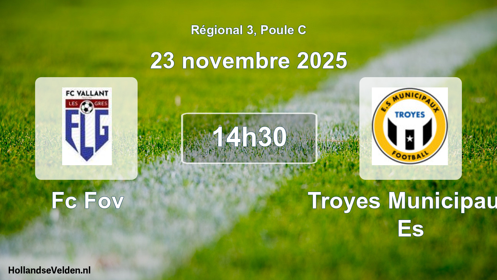 Geplande wedstrijd: Fc Fov - Troyes Municipaux Es (23 november 2025)