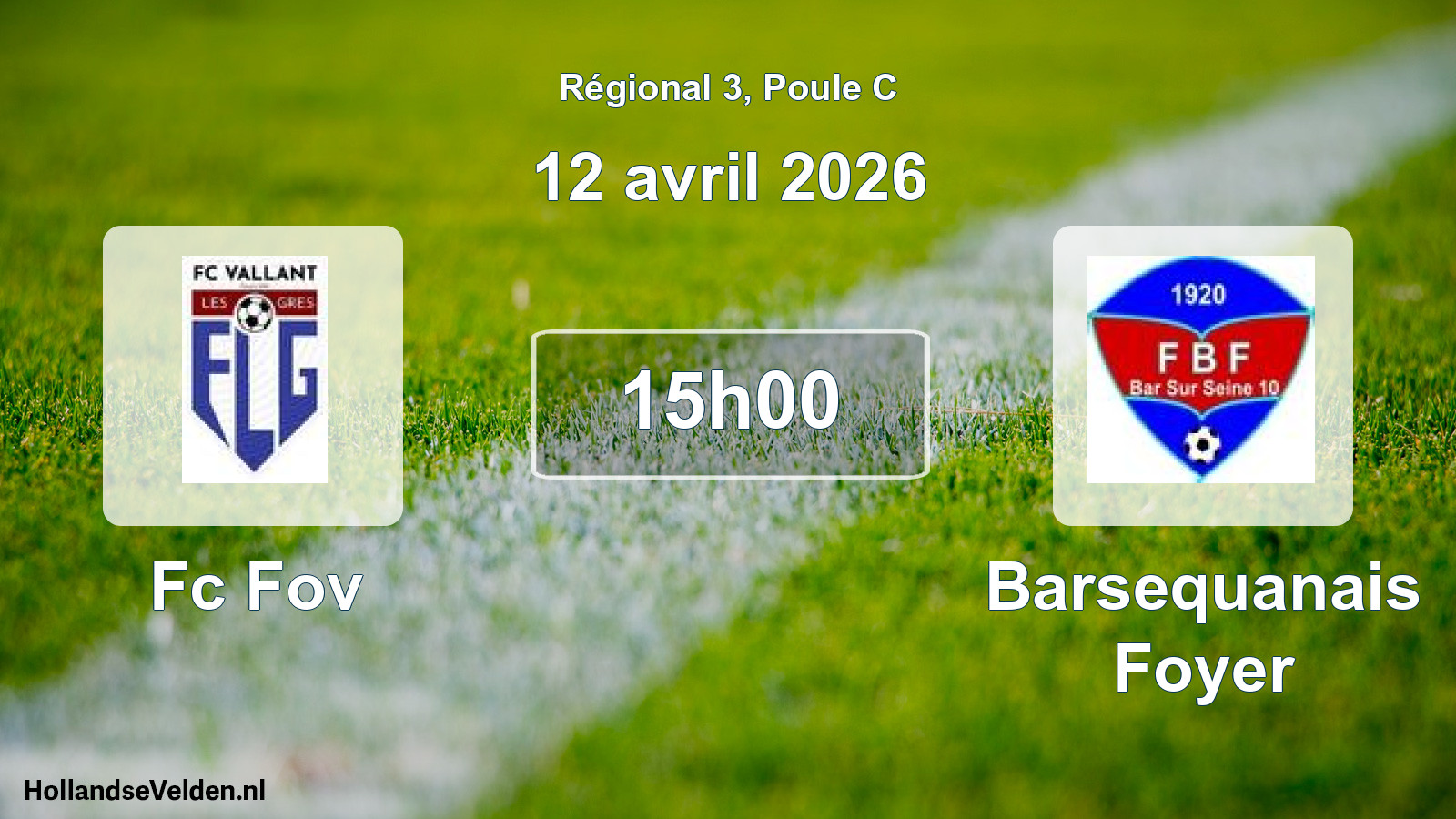 Scheduled Match: Fc Fov - Barsequanais Foyer (12 April 2026)