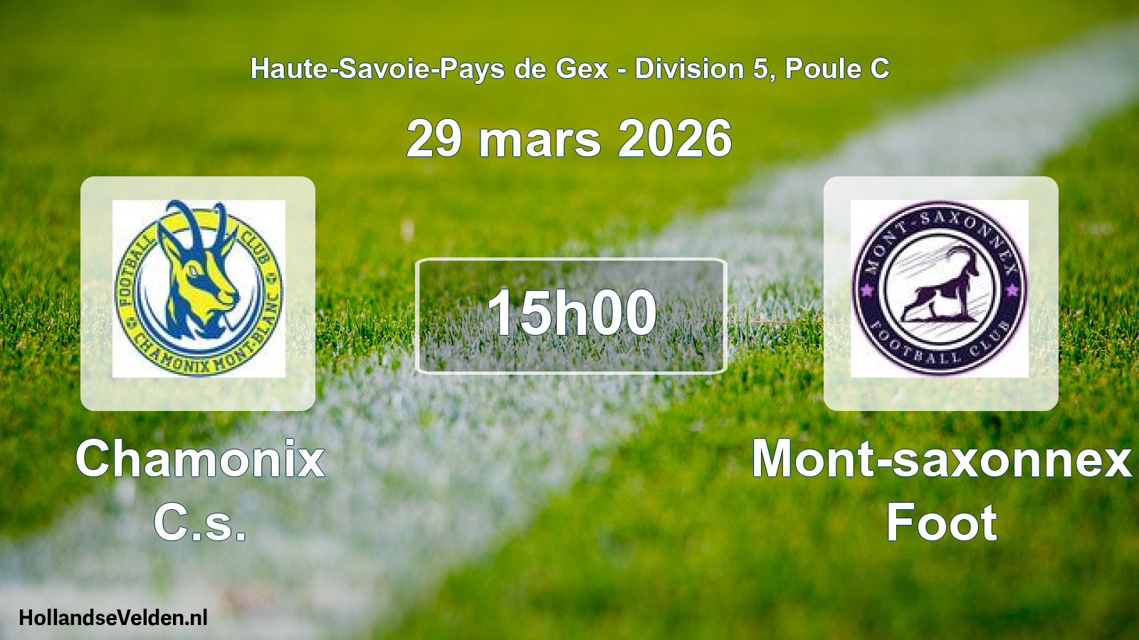 Geplande wedstrijd: Chamonix C.s. - Mont-saxonnex Foot (29 maart 2026)