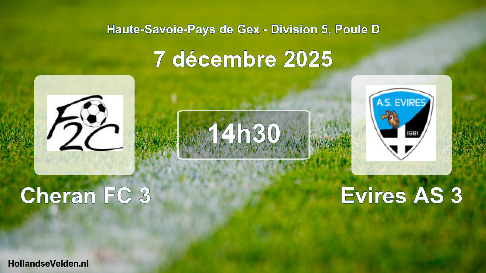 Geplande wedstrijd: Cheran FC 3 - Evires AS 3 (7 december 2025)