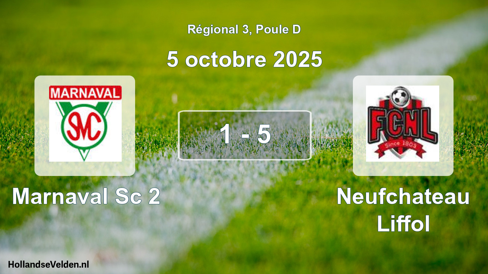 Total number of matches played: Marnaval Sc 2 - Neufchateau Liffol 1 - 5 (5 October 2025)