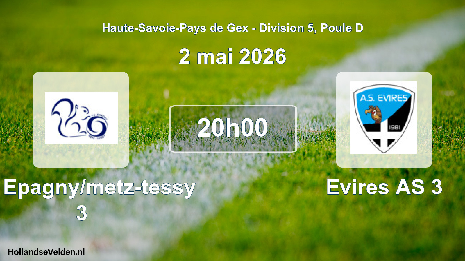 Geplande wedstrijd: FC Epagny/metz-tessy 3 - Evires AS 3 (2 mei 2026)