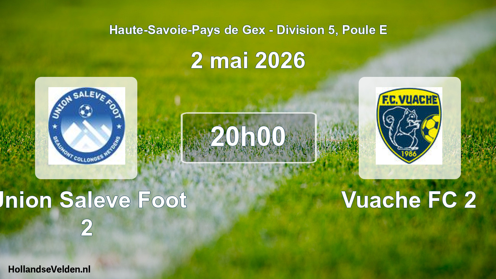 Match programmé: Union Saleve Foot 2 - Vuache FC 2 (14 décembre 2025)