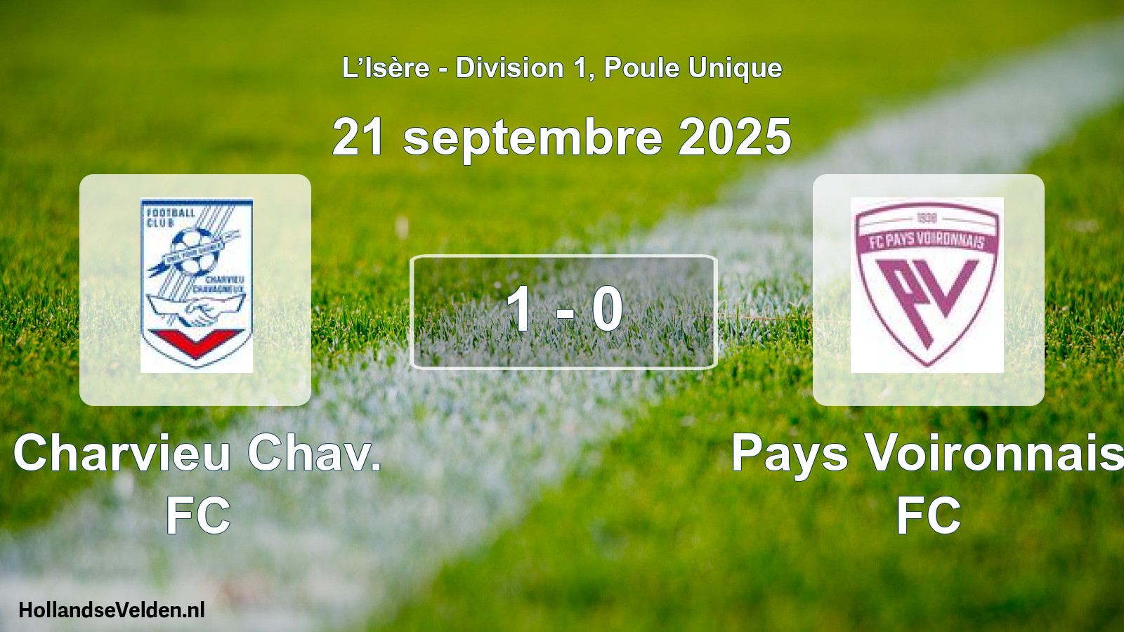 Total number of matches played: Charvieu Chav. FC - Pays Voironnais FC 1 - 0 (21 September 2025)