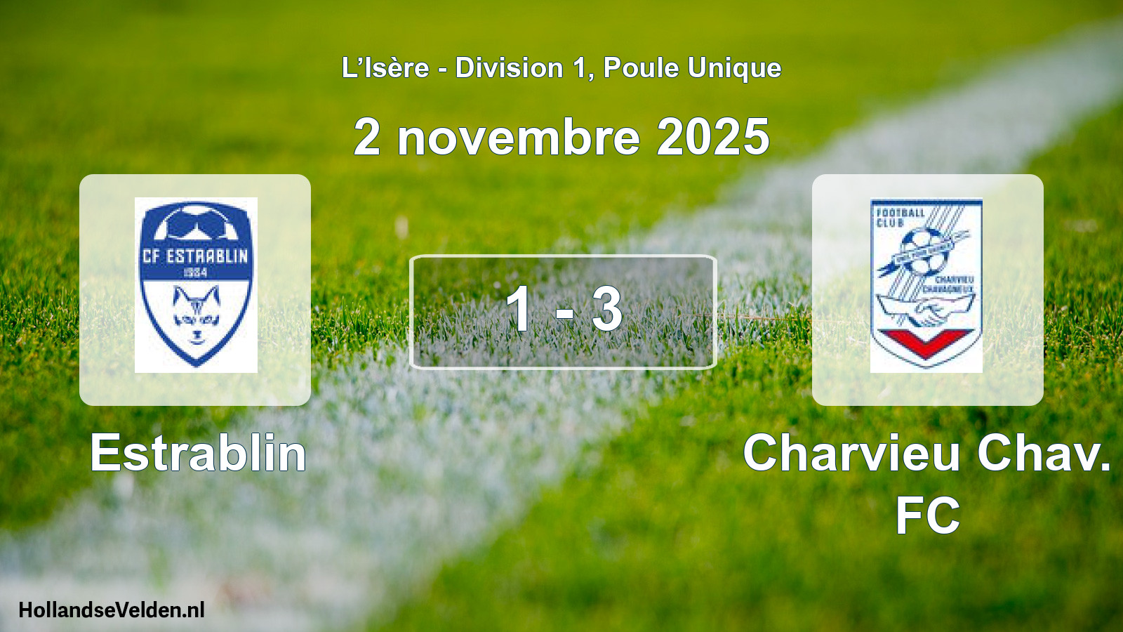 Total number of matches played: Estrablin - Charvieu Chav. FC 1 - 3 (2 November 2025)