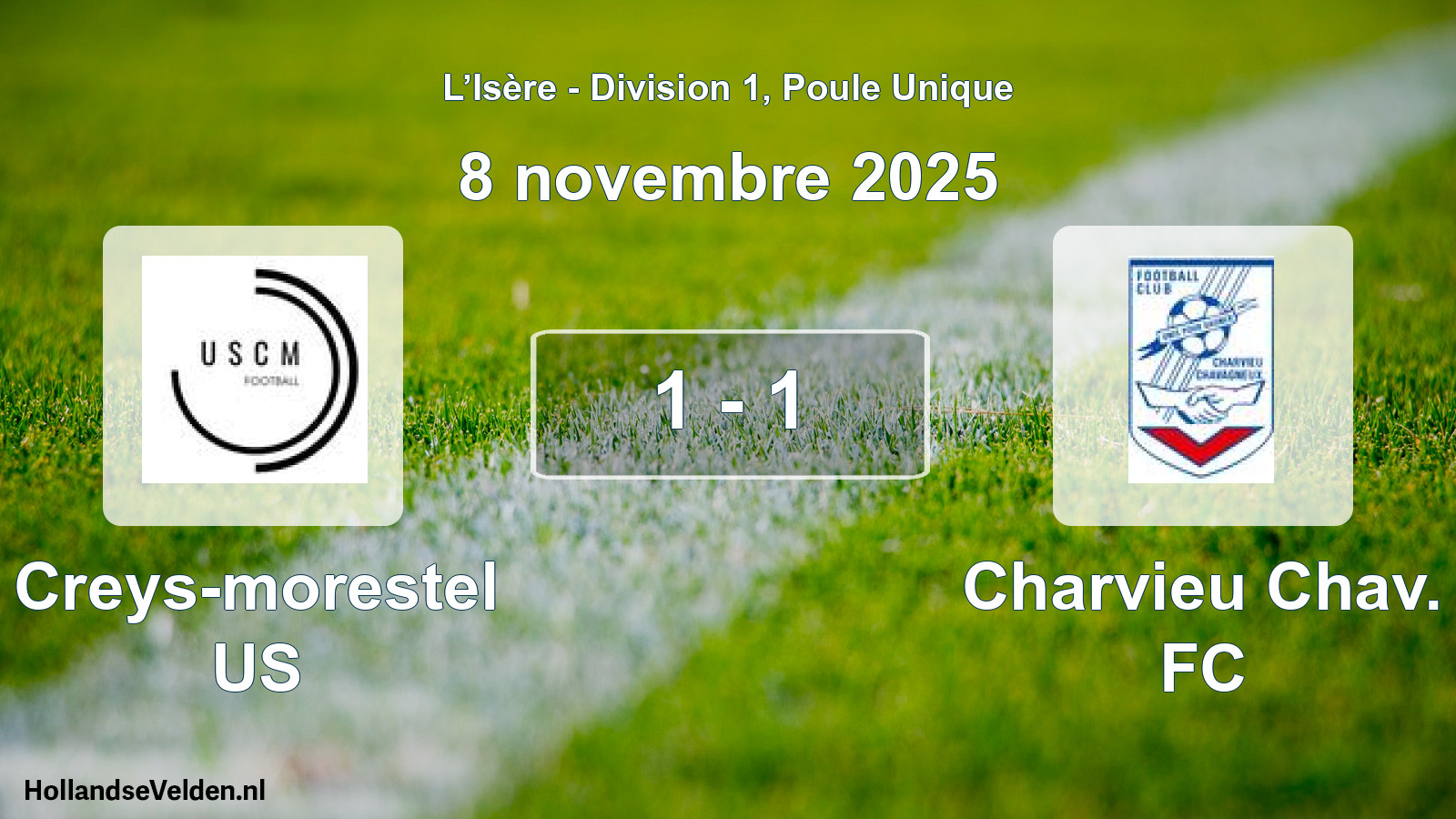 Match joué: Creys-morestel US - Charvieu Chav. FC 1 - 1 (8 novembre 2025)