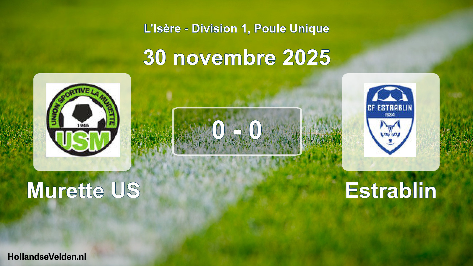 Match joué: Murette US - Estrablin 0 - 0 (30 novembre 2025)