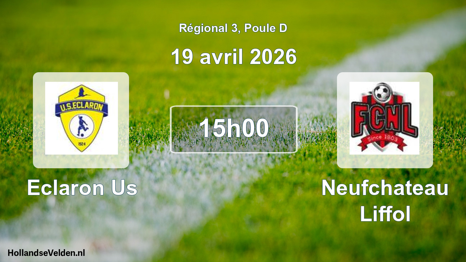 Geplande wedstrijd: Eclaron Us - Neufchateau Liffol (19 april 2026)