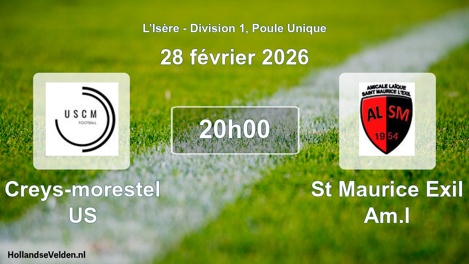 Match programmé: Creys-morestel US - St Maurice Exil Am.l (28 février 2026)