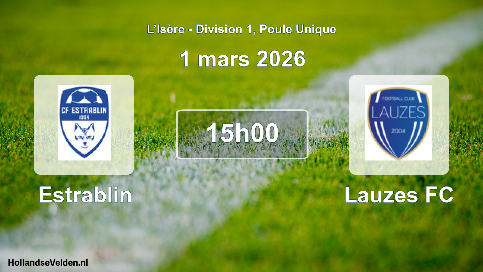 Geplande wedstrijd: Estrablin - Lauzes FC (1 maart 2026)