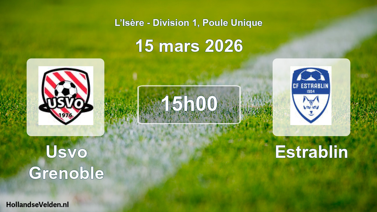 Scheduled Match: Usvo Grenoble - Estrablin (15 March 2026)