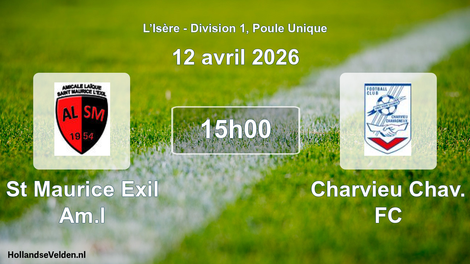 Geplande wedstrijd: St Maurice Exil Am.l - Charvieu Chav. FC (12 april 2026)