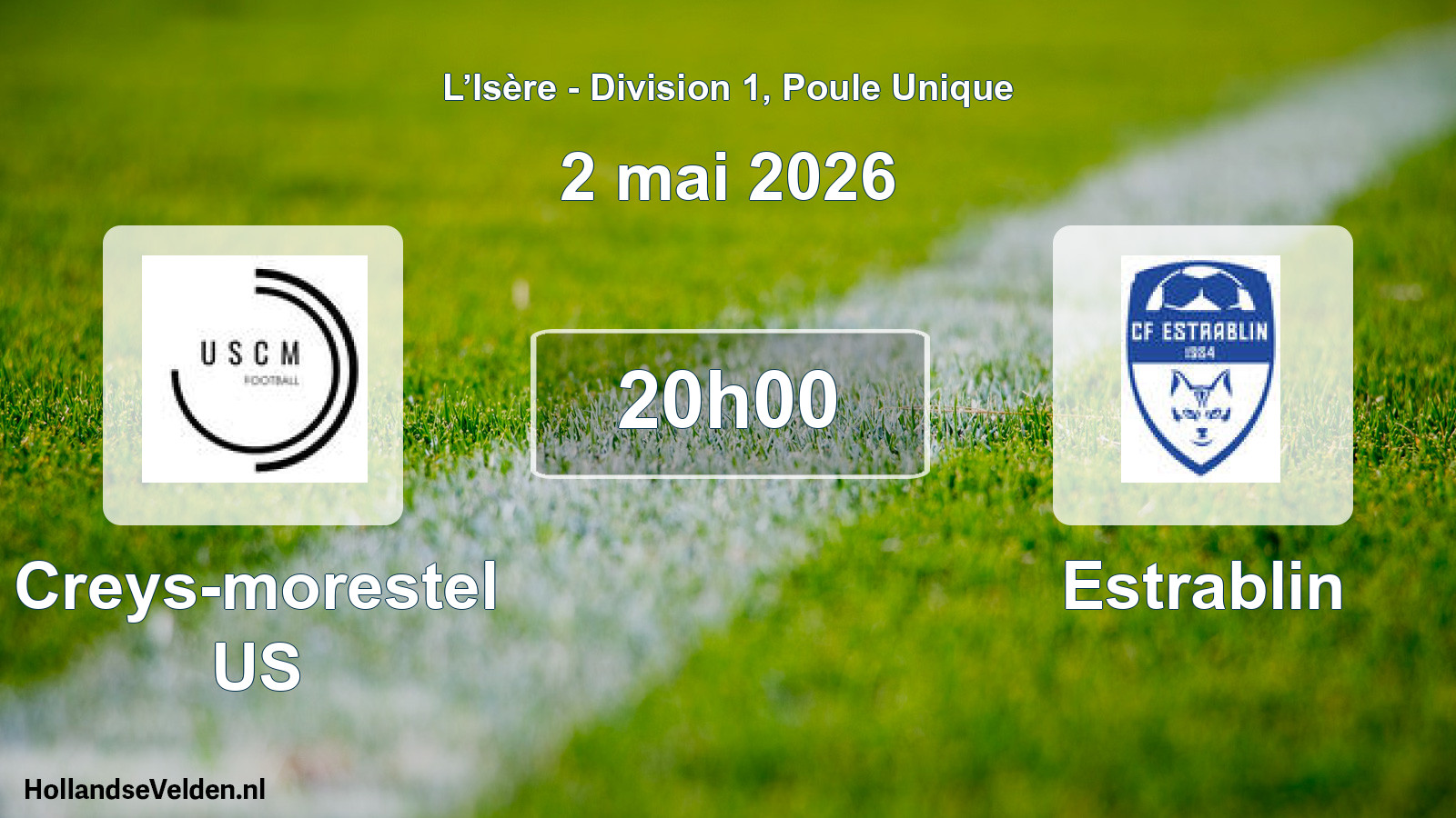 Scheduled Match: Creys-morestel US - Estrablin (2 May 2026)