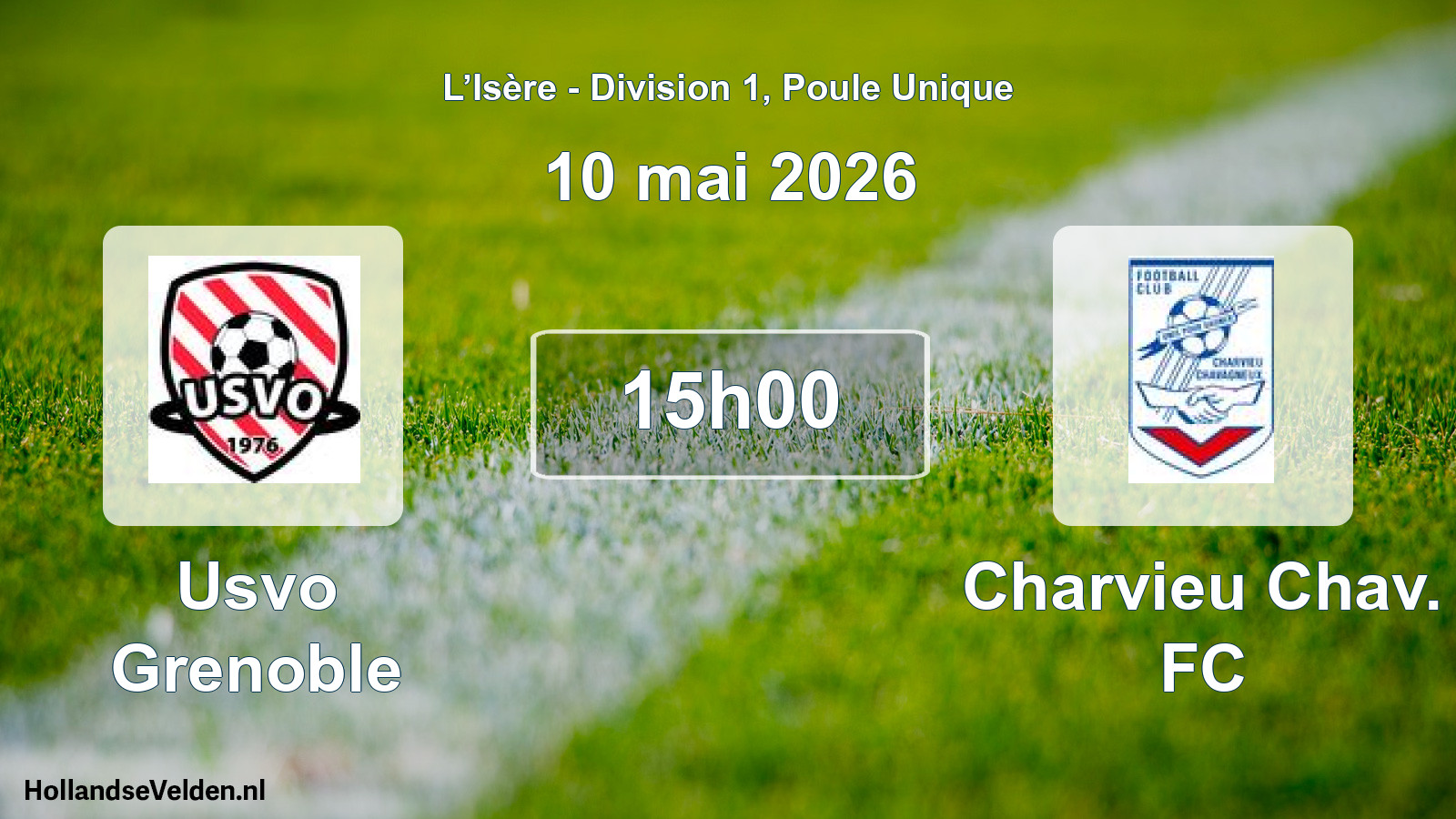 Match programmé: Usvo Grenoble - Charvieu Chav. FC (10 mai 2026)