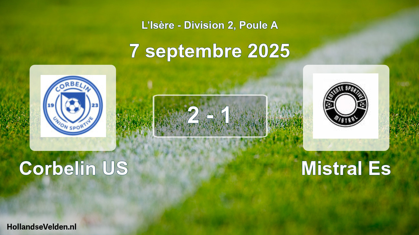 Match joué: Corbelin US - Mistral Es 2 - 1 (7 septembre 2025)