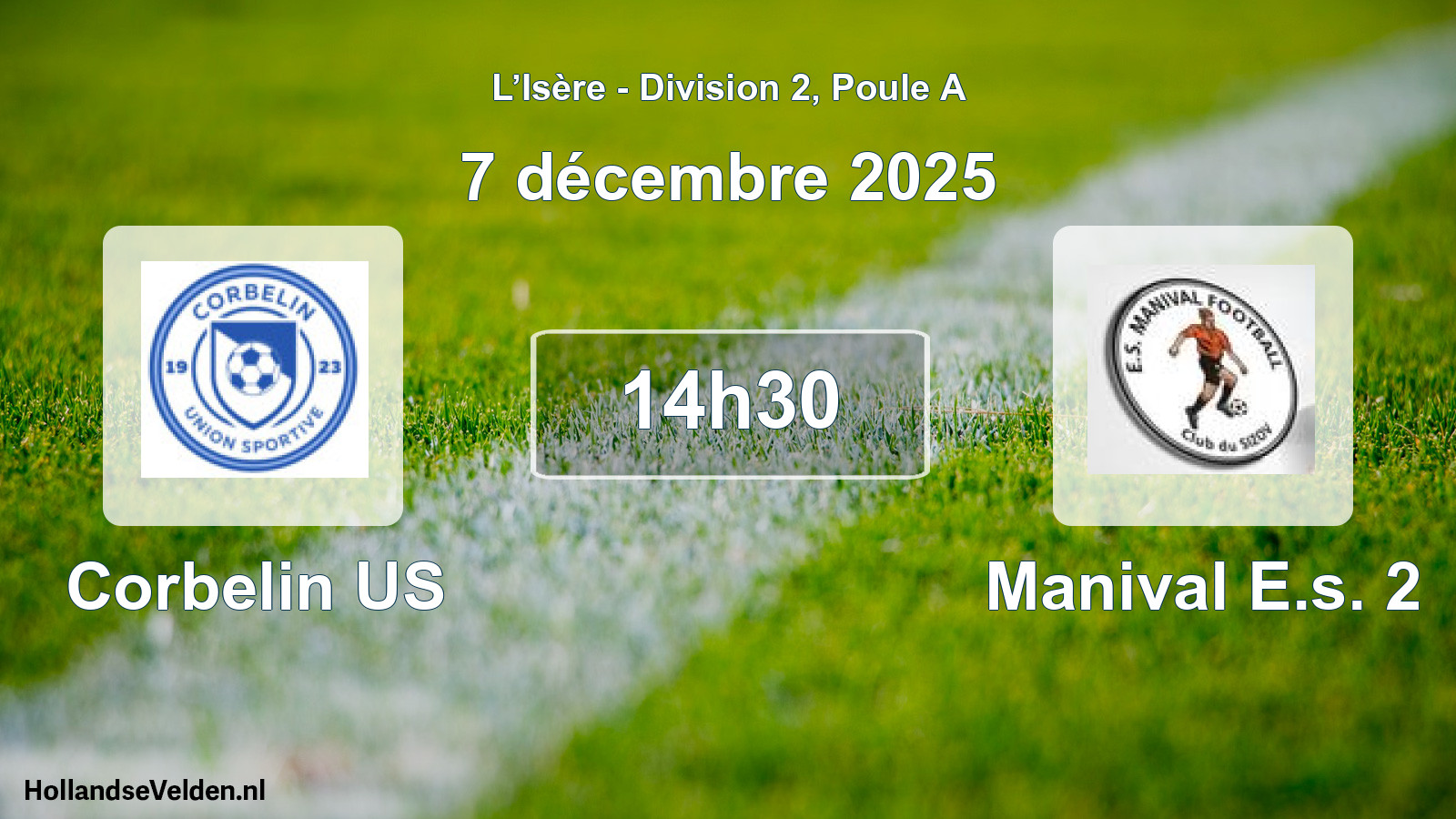 Match programmé: Corbelin US - Manival E.s. 2 (7 décembre 2025)