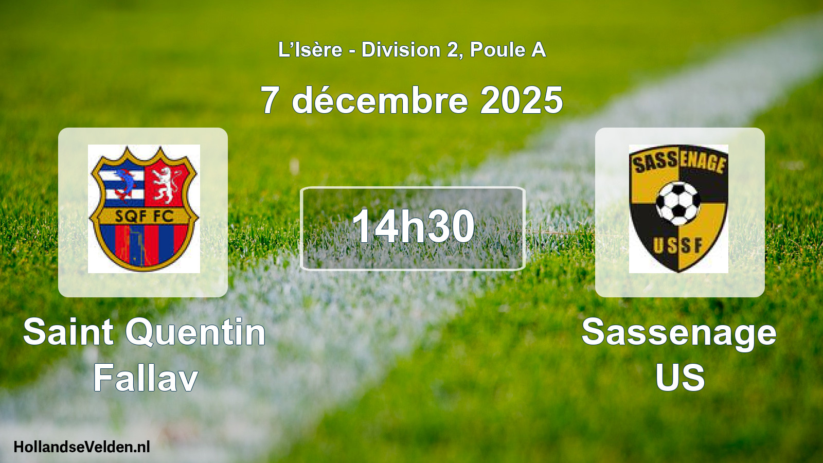 Geplande wedstrijd: Saint Quentin Fallav - Sassenage US (7 december 2025)