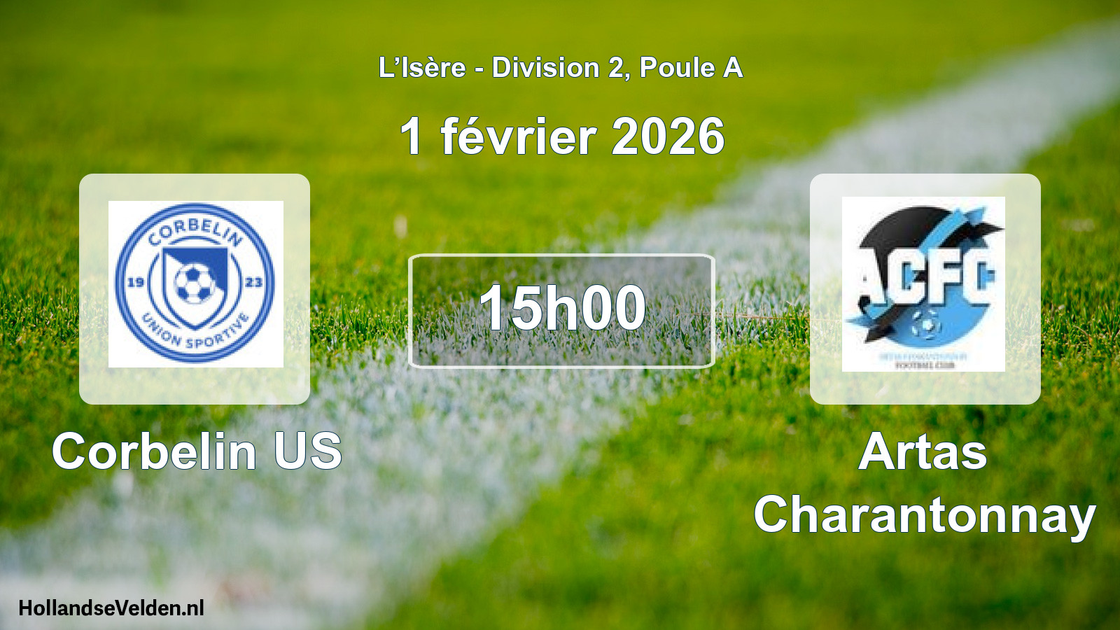 Match programmé: Corbelin US - Artas Charantonnay (1 février 2026)