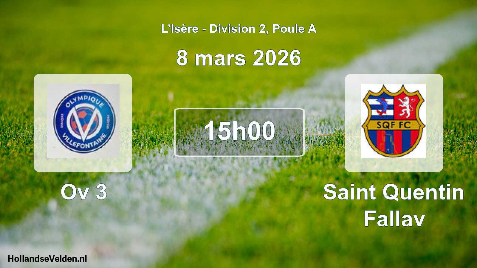 Geplande wedstrijd: Ov 3 - Saint Quentin Fallav (8 maart 2026)