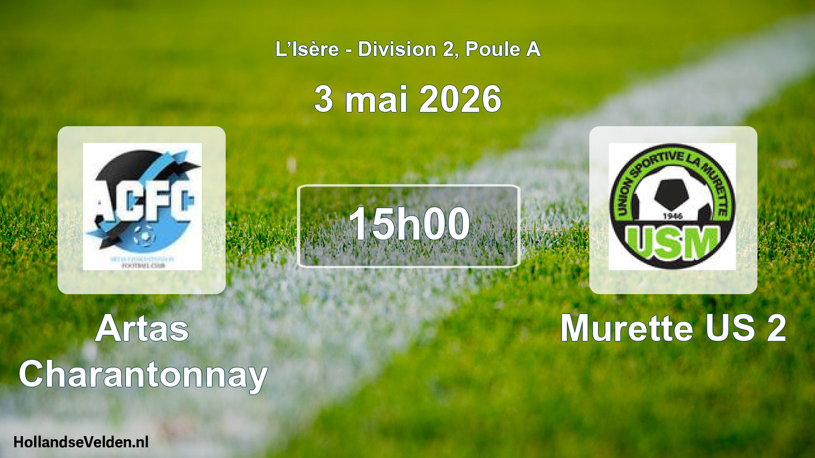 Match programmé: Artas Charantonnay - Murette US 2 (3 mai 2026)