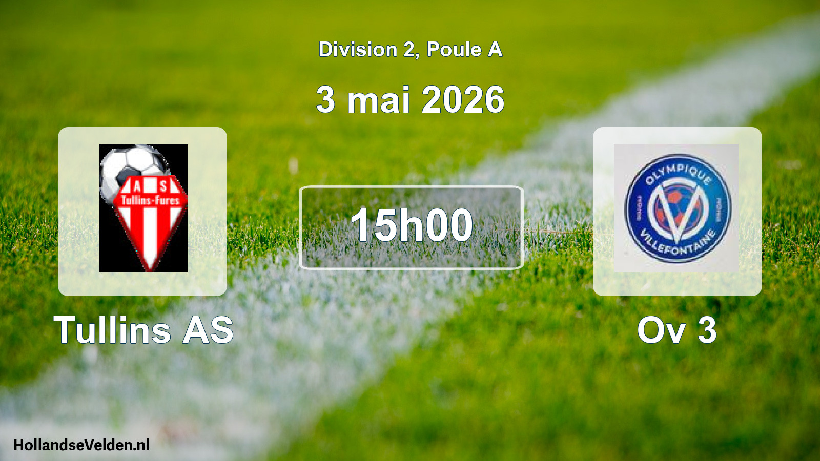 Match programmé: Tullins AS - Ov 3 (3 mai 2026)
