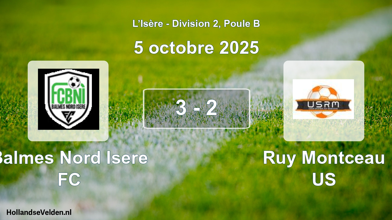 Gespeelde wedstrijd: Balmes Nord Isere FC - Ruy Montceau US 3 - 2 (5 oktober 2025)