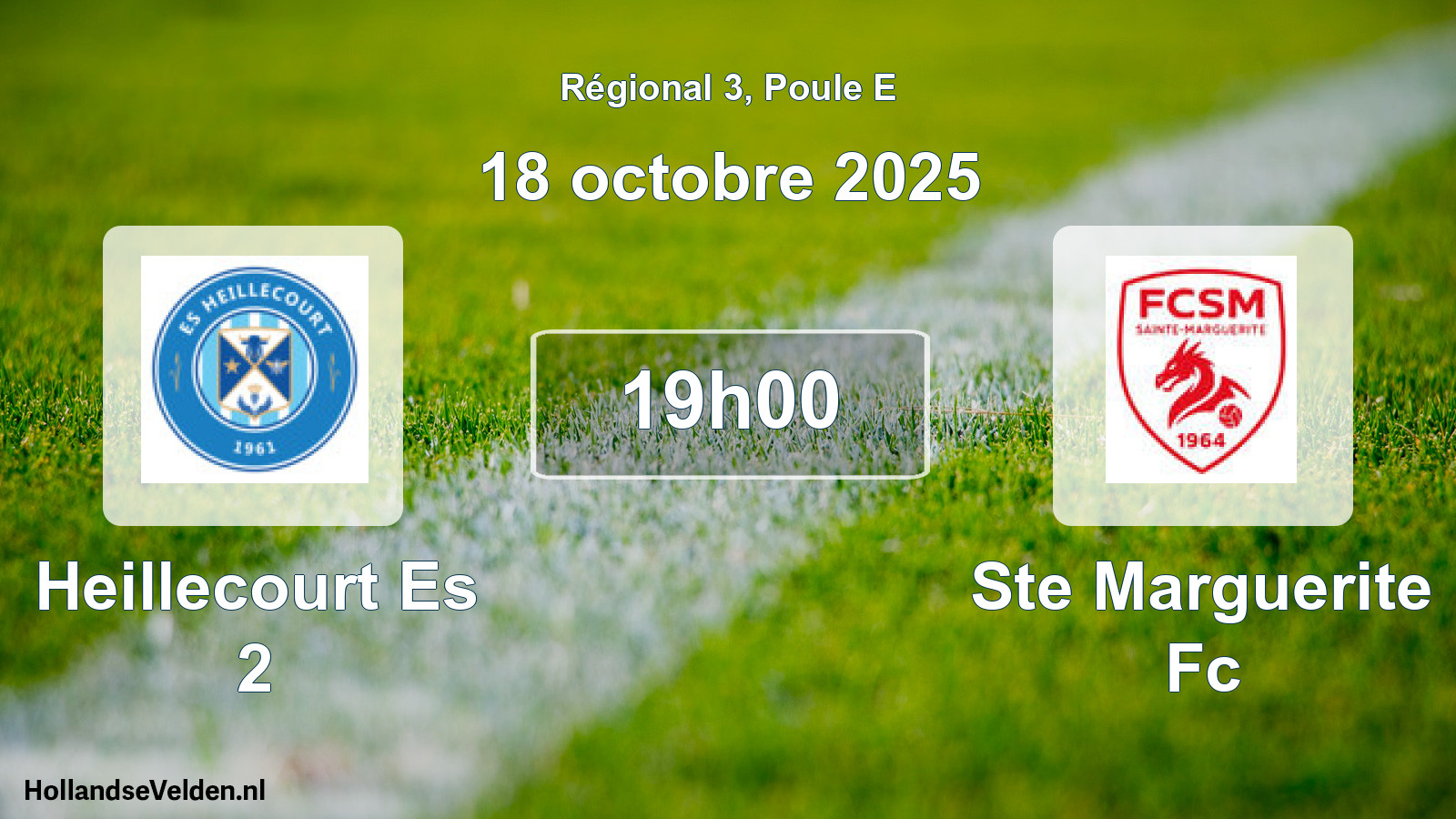 Scheduled Match: Heillecourt Es 2 - Ste Marguerite Fc (18 October 2025)