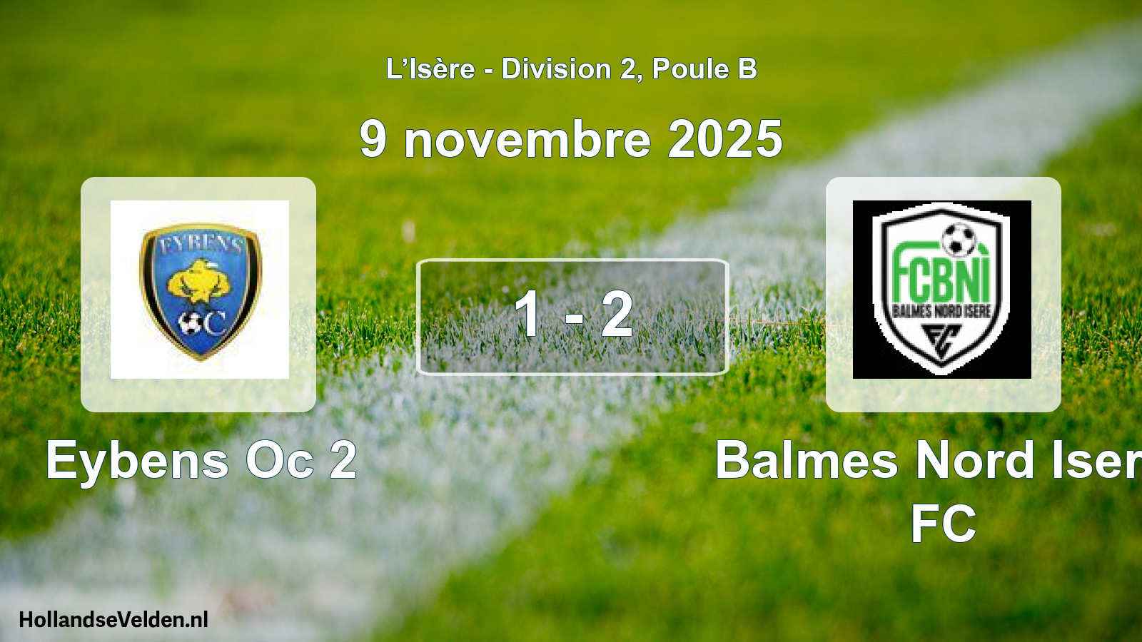 Gespeelde wedstrijd: Eybens Oc 2 - Balmes Nord Isere FC 1 - 2 (9 november 2025)