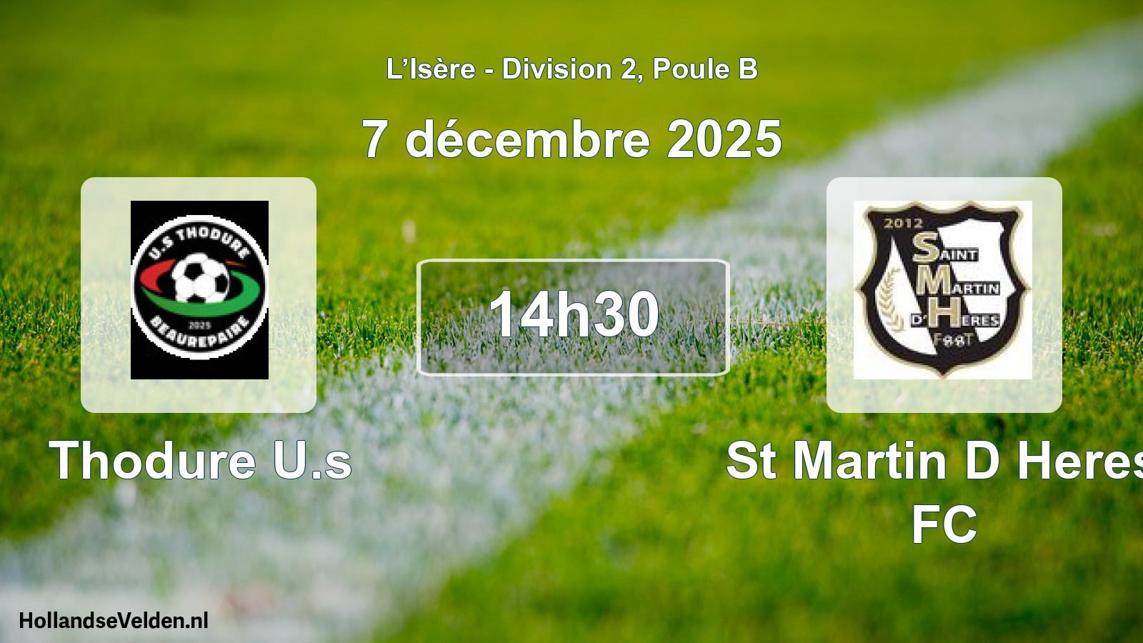 Geplande wedstrijd: Thodure U.s - St Martin D Heres FC (7 december 2025)