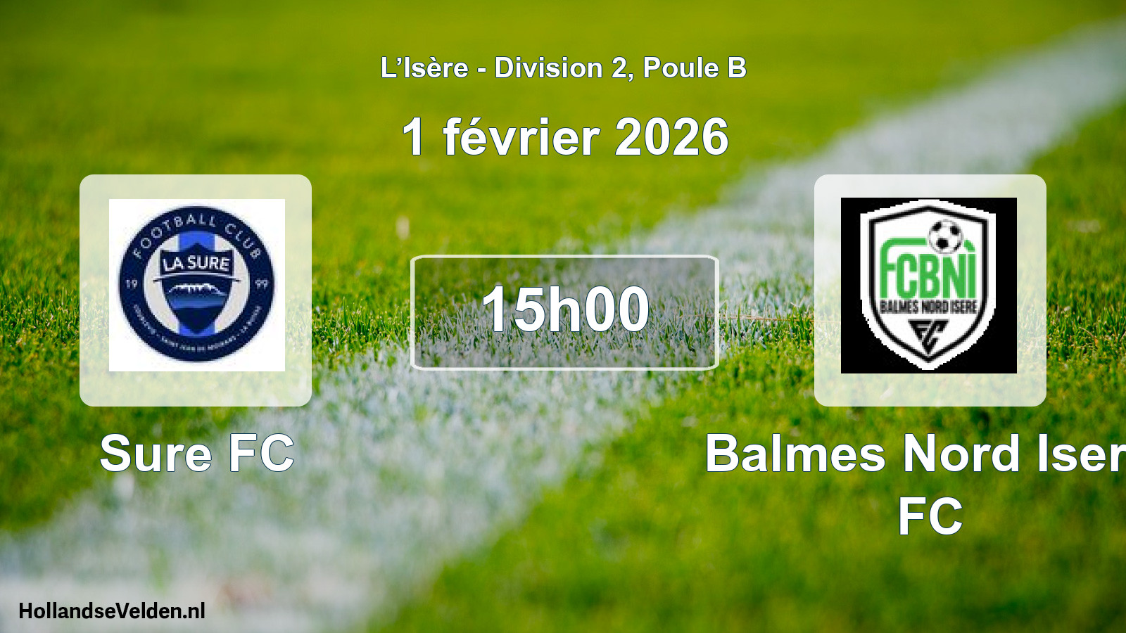 Geplande wedstrijd: Sure FC - Balmes Nord Isere FC (1 februari 2026)