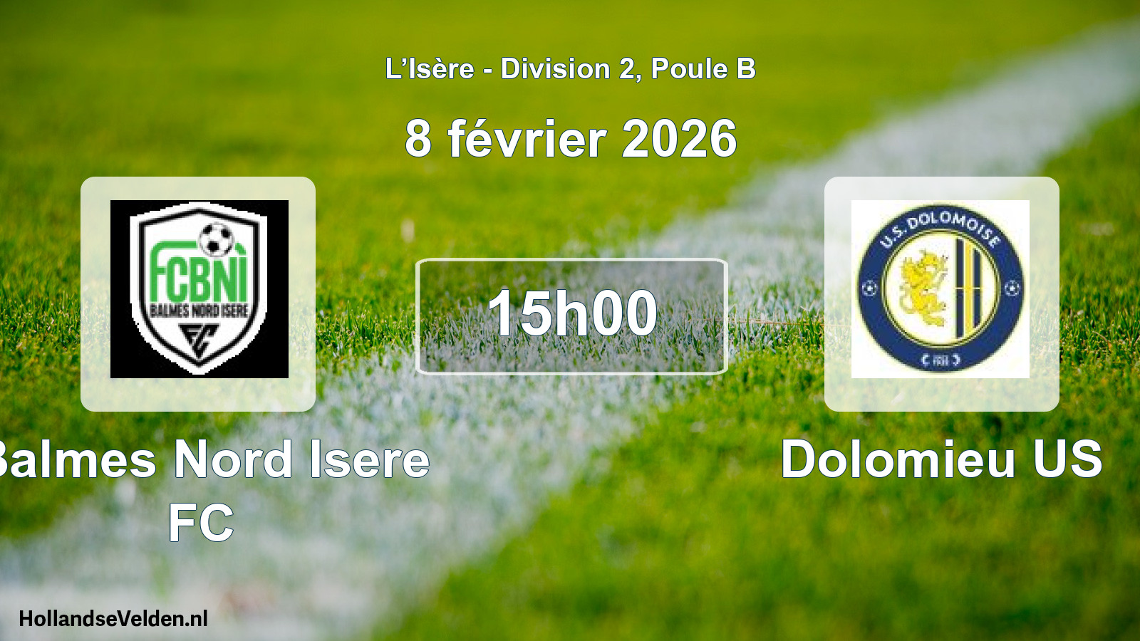 Geplande wedstrijd: Balmes Nord Isere FC - Dolomieu US (8 februari 2026)