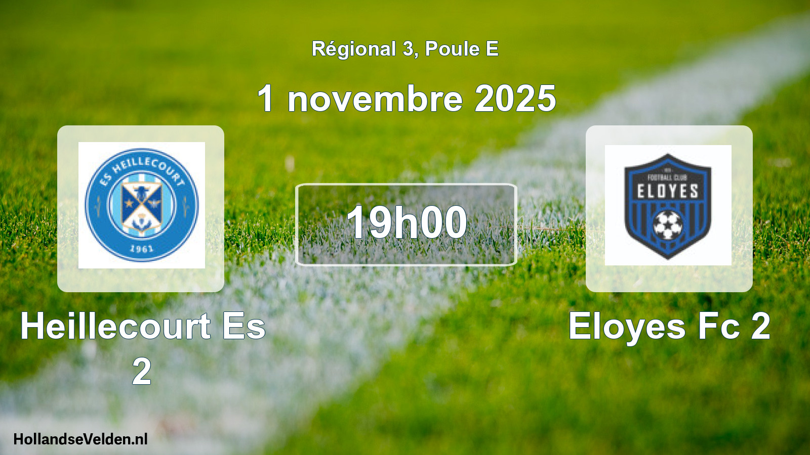 Scheduled Match: Heillecourt Es 2 - Eloyes Fc 2 (1 November 2025)