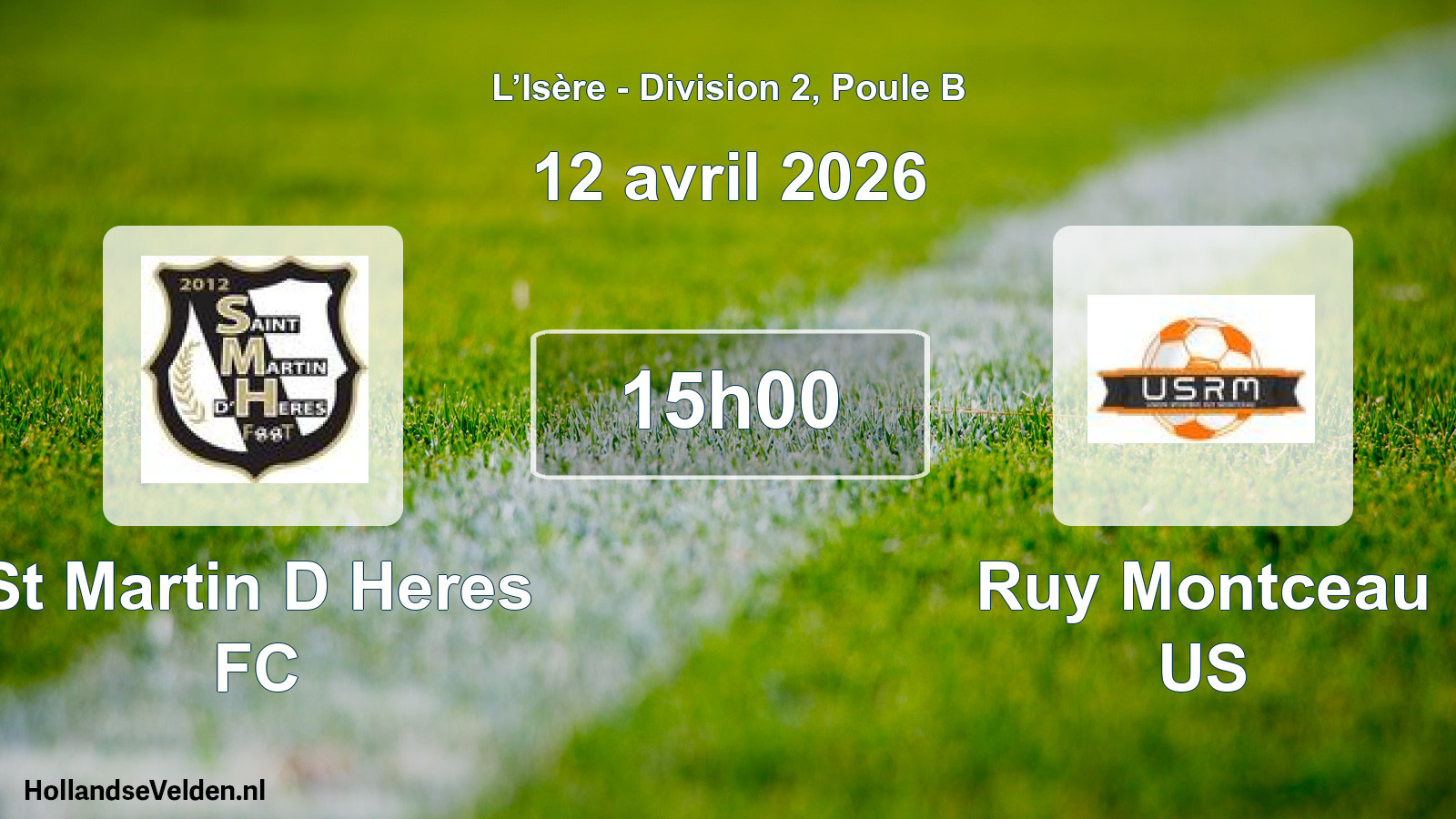 Geplande wedstrijd: St Martin D Heres FC - Ruy Montceau US (12 april 2026)