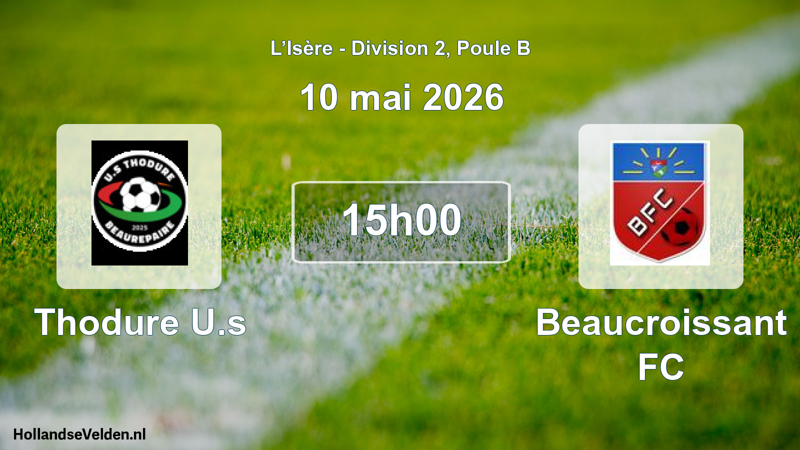 Geplande wedstrijd: Thodure U.s - Beaucroissant FC (10 mei 2026)
