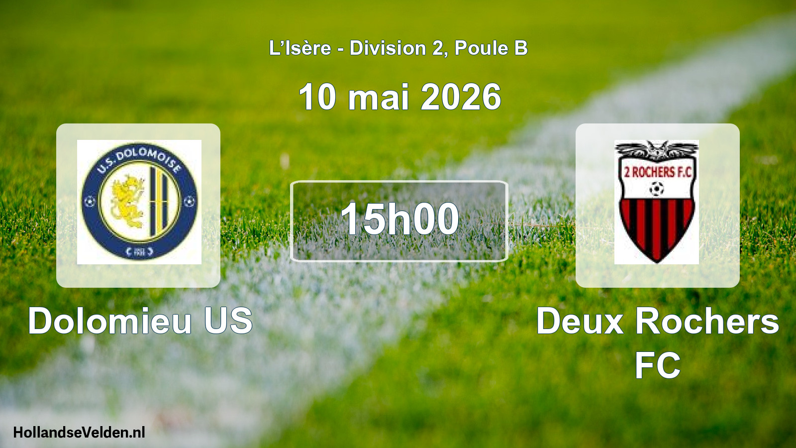 Geplande wedstrijd: Dolomieu US - Deux Rochers FC (10 mei 2026)