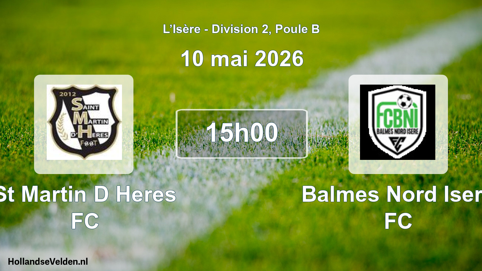 Geplande wedstrijd: St Martin D Heres FC - Balmes Nord Isere FC (10 mei 2026)