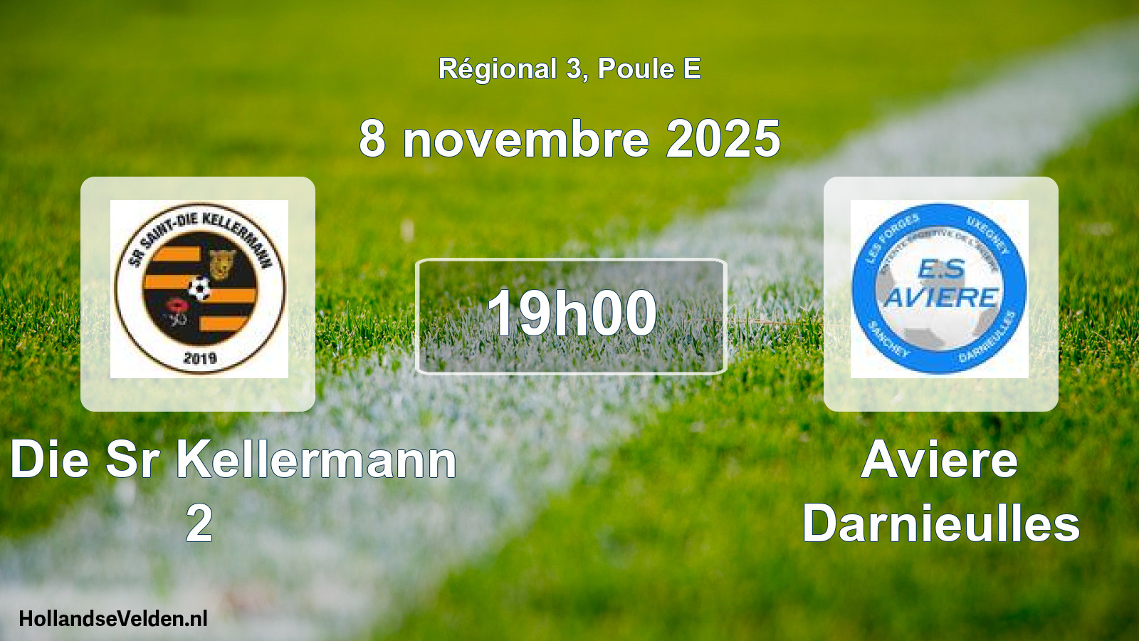 Geplande wedstrijd: St Die Sr Kellermann 2 - Aviere Darnieulles (8 novembre 2025)