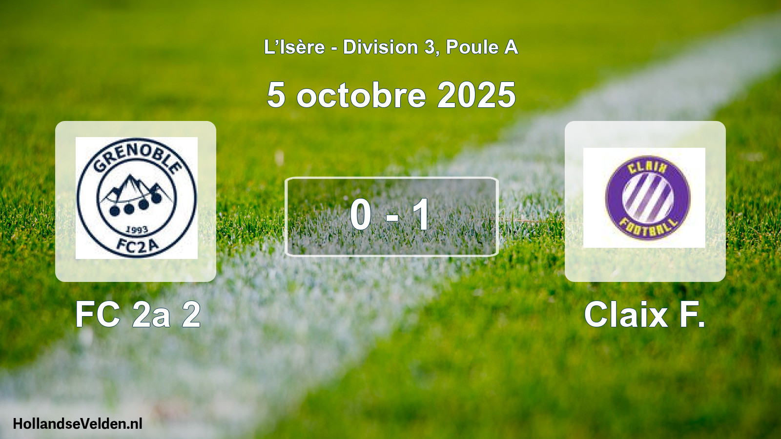 Total number of matches played: FC 2a 2 - Claix F. 0 - 1 (5 October 2025)