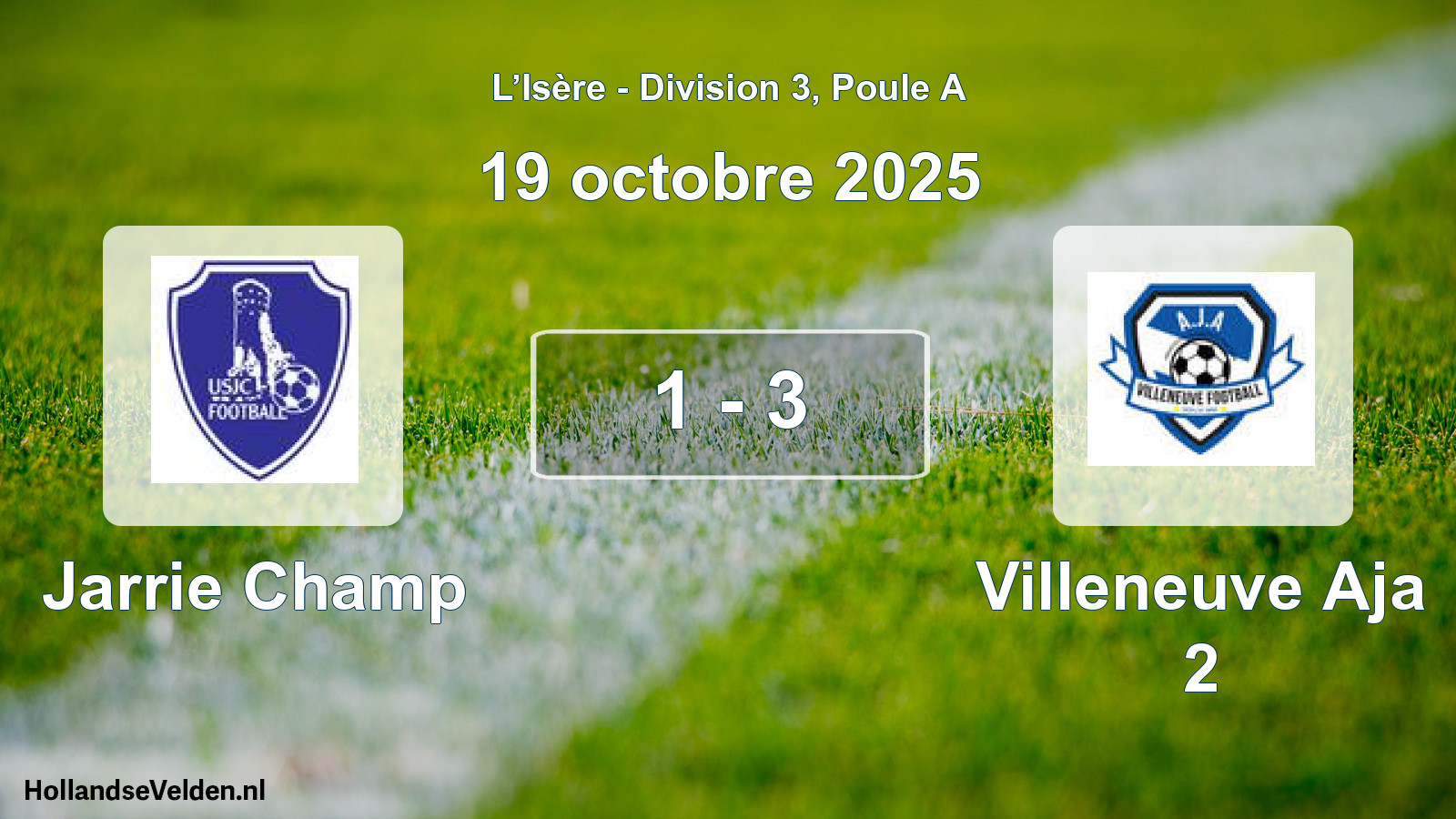 Gespeelde wedstrijd: Jarrie Champ - Villeneuve Aja 2 1 - 3 (19 oktober 2025)